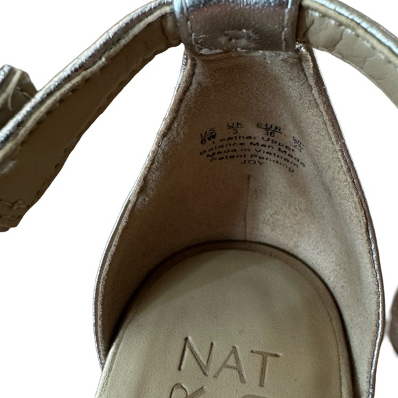 Naturalizer Joy Ankle Strap Sandal Light Bronze size 6W LIKE NEW! - Picture 7 of 13